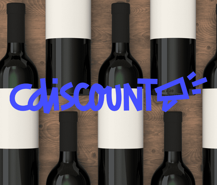 bouteilles de vin avec logo Cdiscount